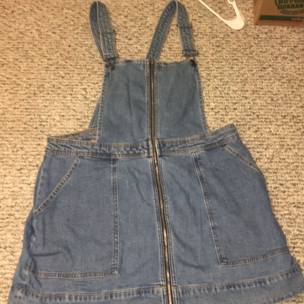 denim overall dress